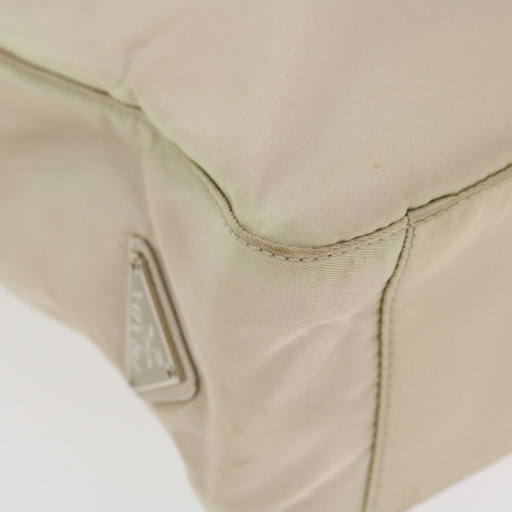 PRADA Hand Bag Nylon Cream  38509