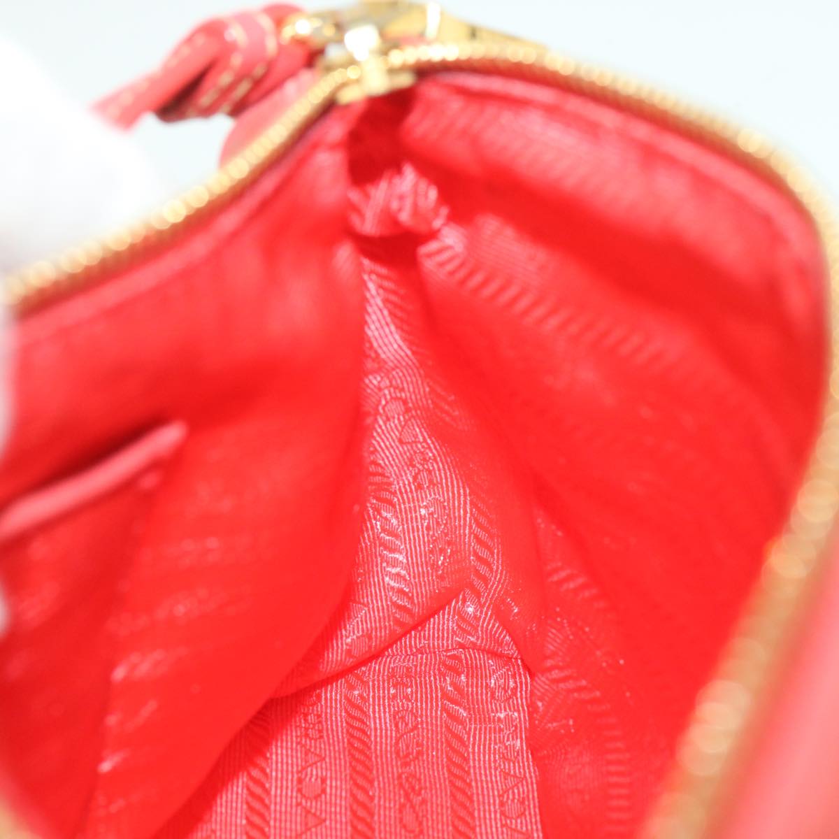 PRADA Shoulder Bag Nylon Orange  38772