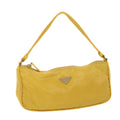 PRADA Accessory Pouch Nylon Yellow  38793