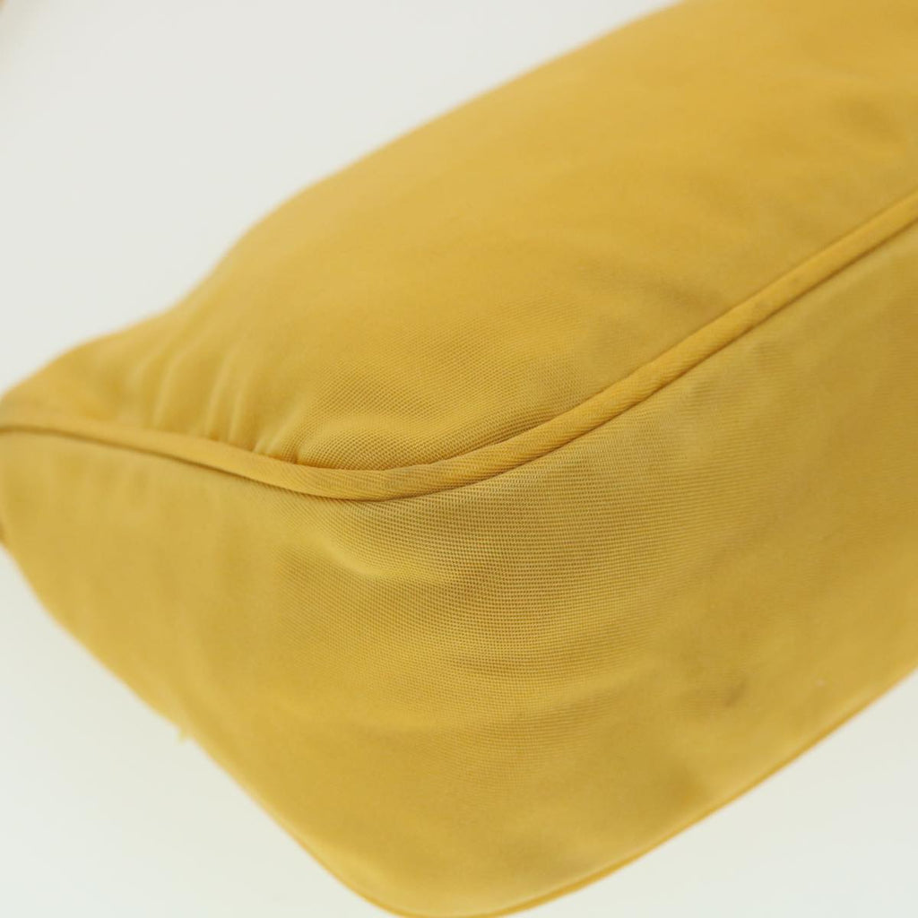 PRADA Accessory Pouch Nylon Yellow  38793
