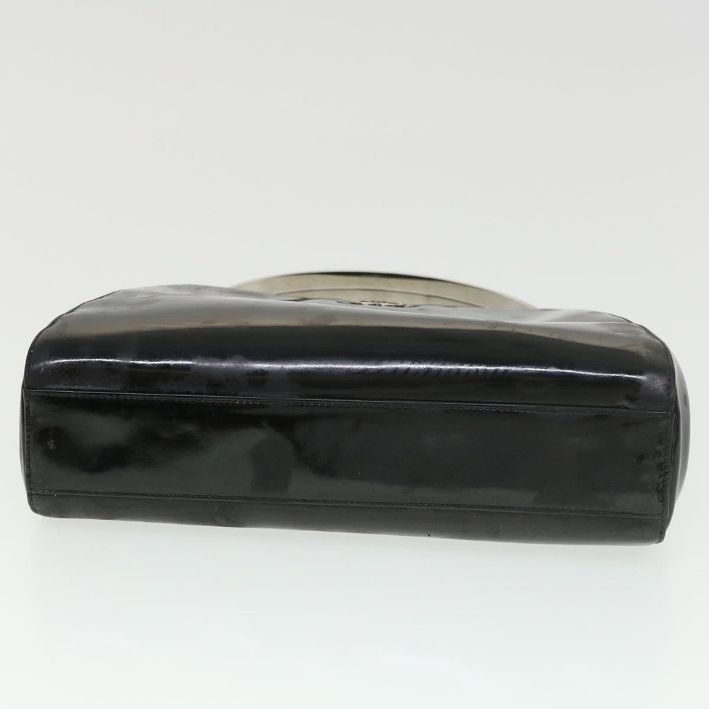 CHANEL Hand Bag Enamel Black CC  39199
