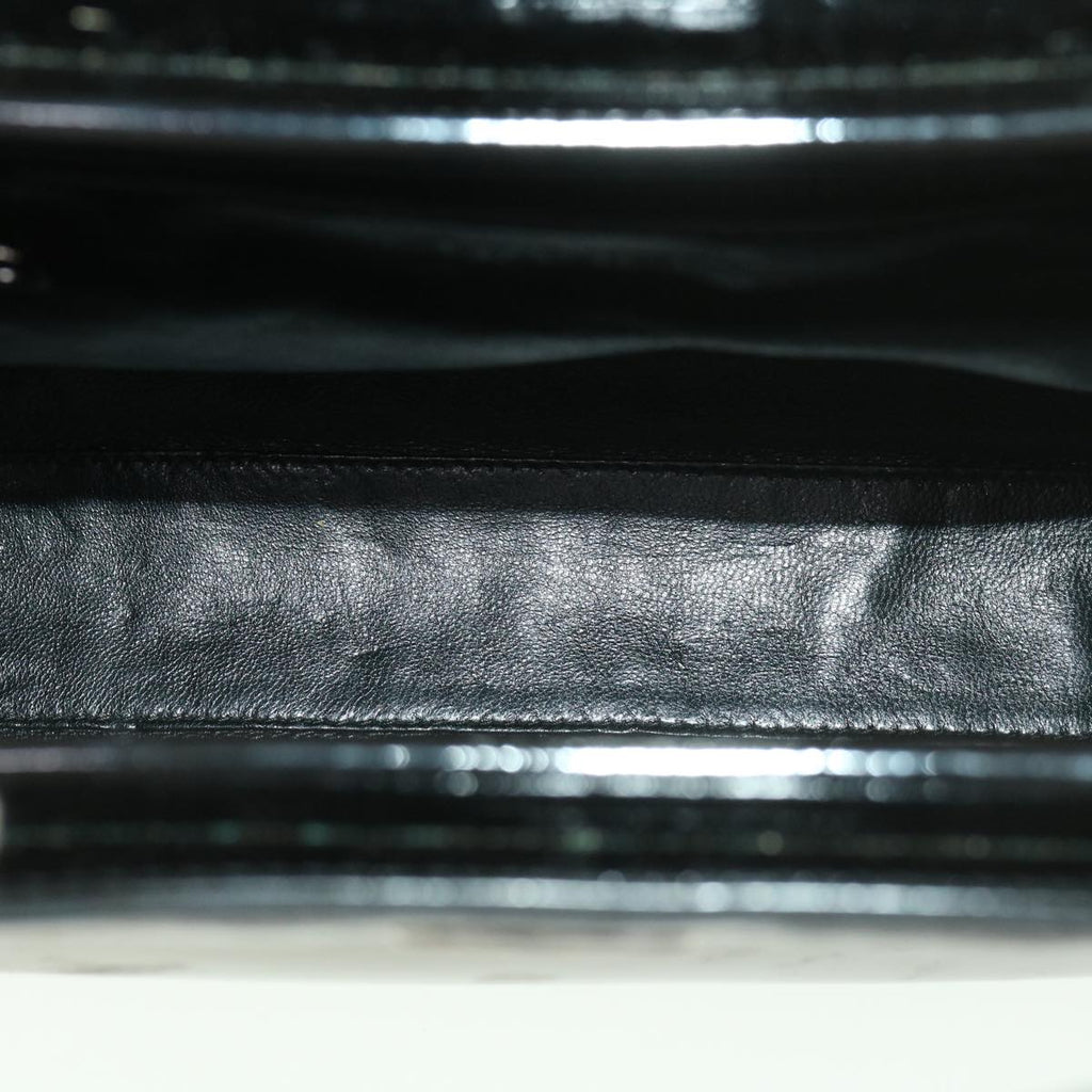 CHANEL Hand Bag Enamel Black CC  39199