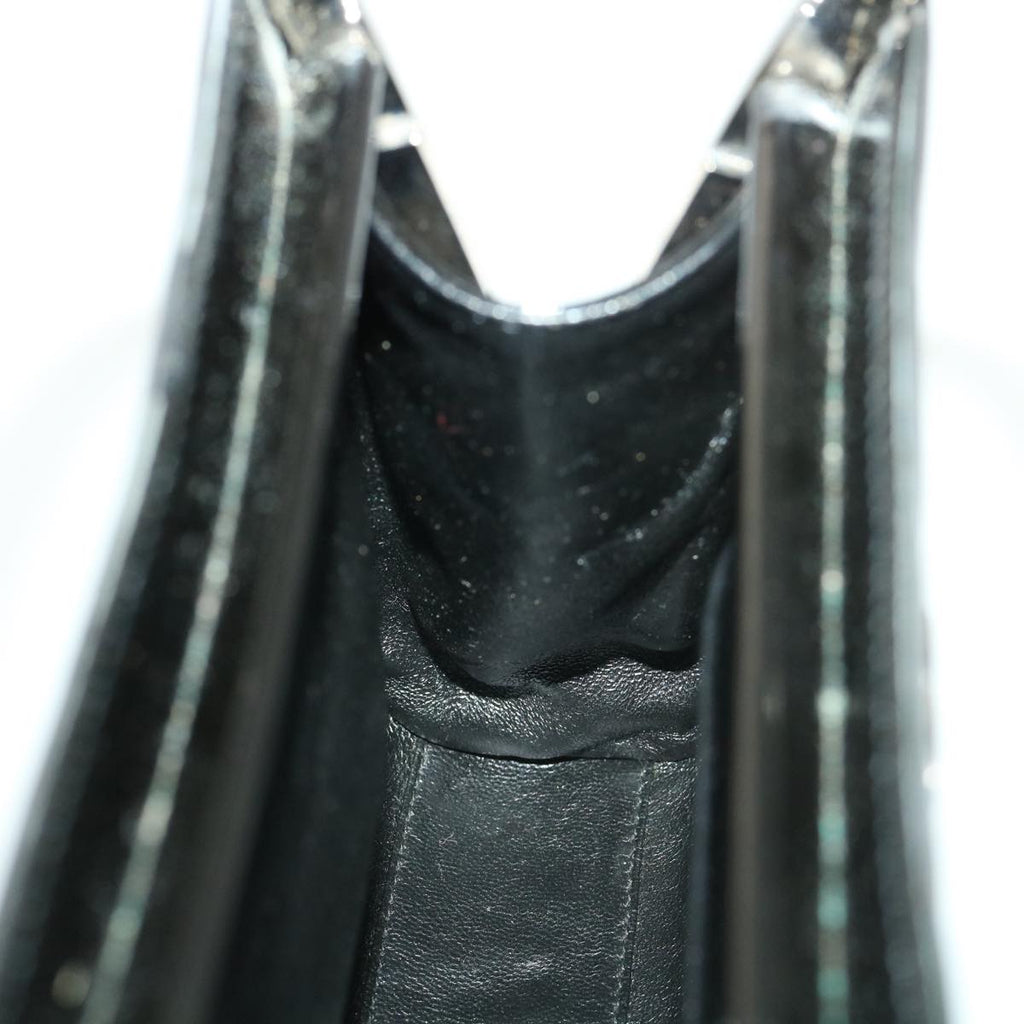 CHANEL Hand Bag Enamel Black CC  39199