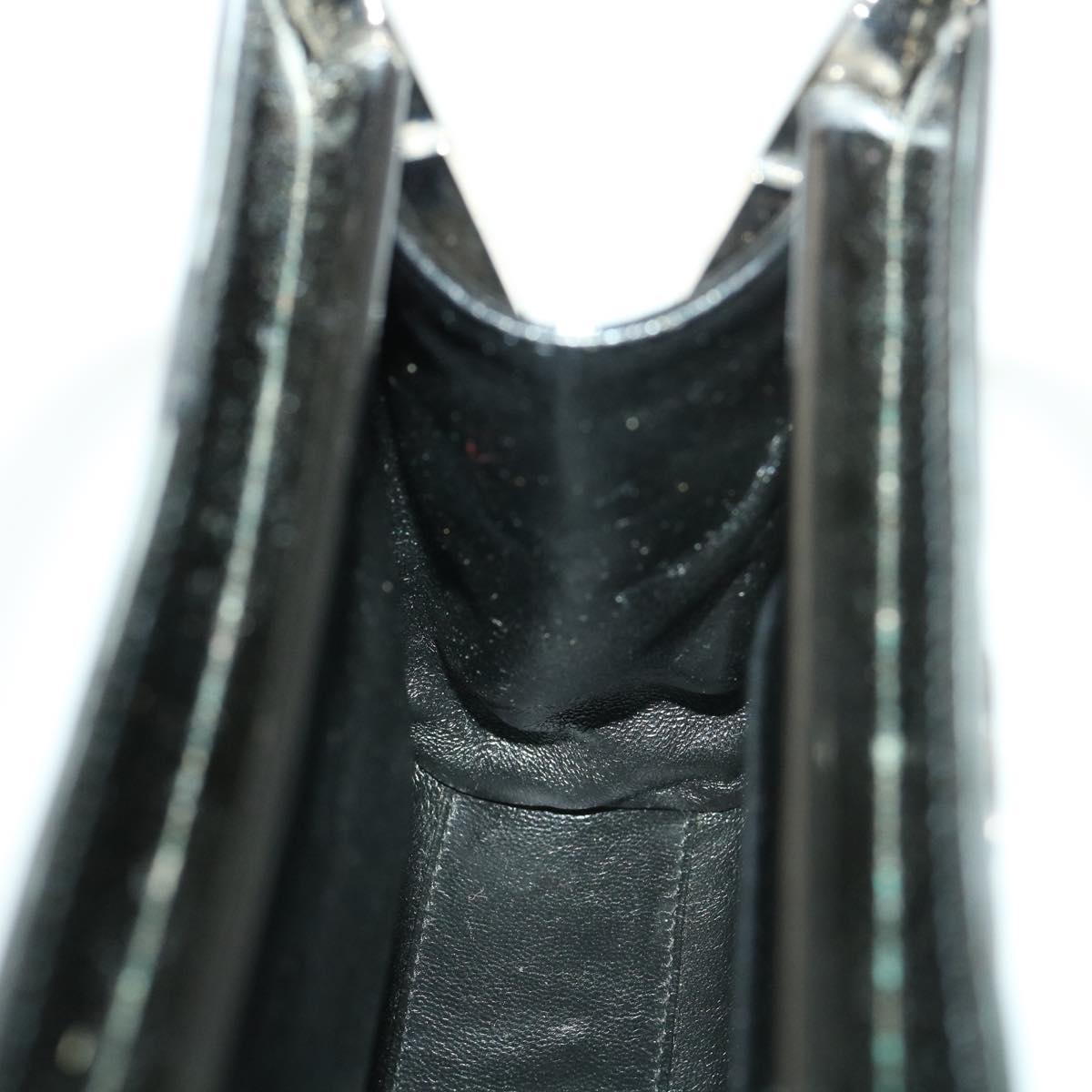 CHANEL Hand Bag Enamel Black CC  39199