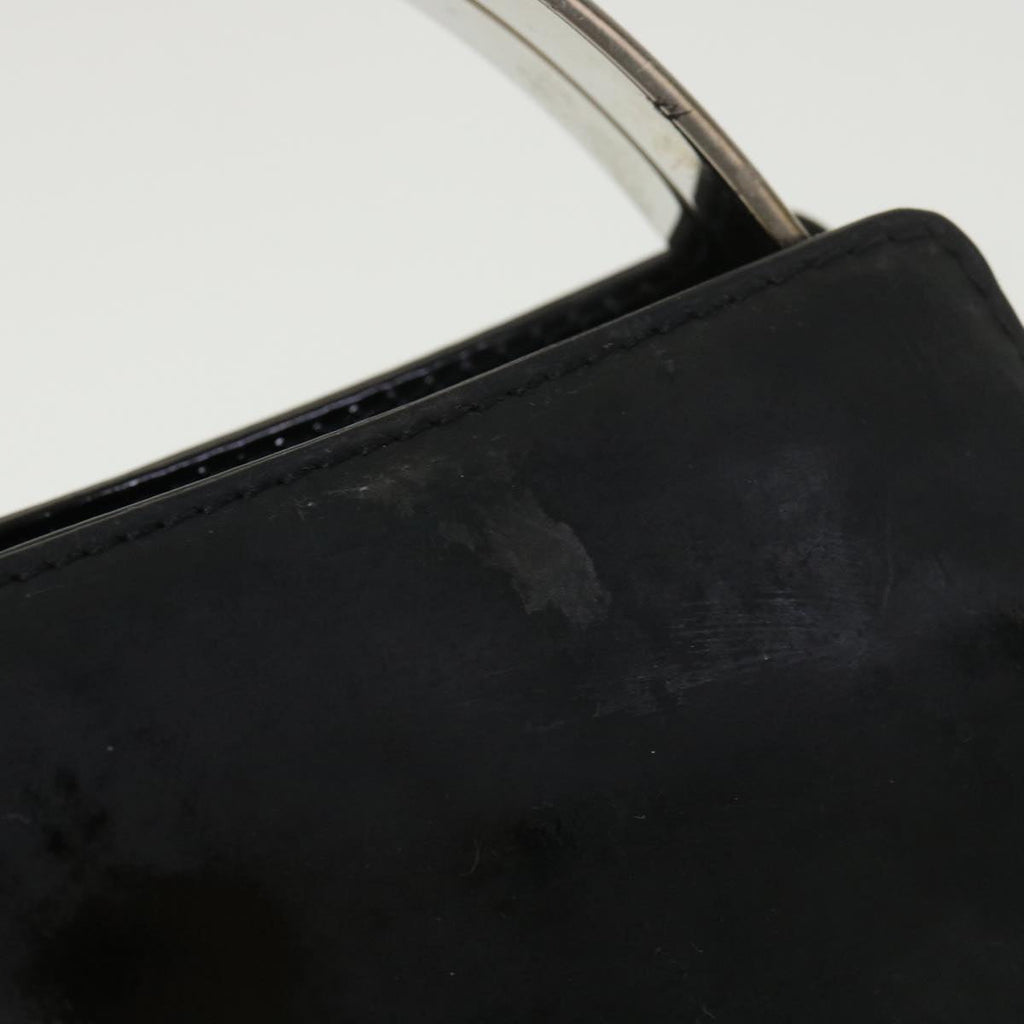 CHANEL Hand Bag Enamel Black CC  39199