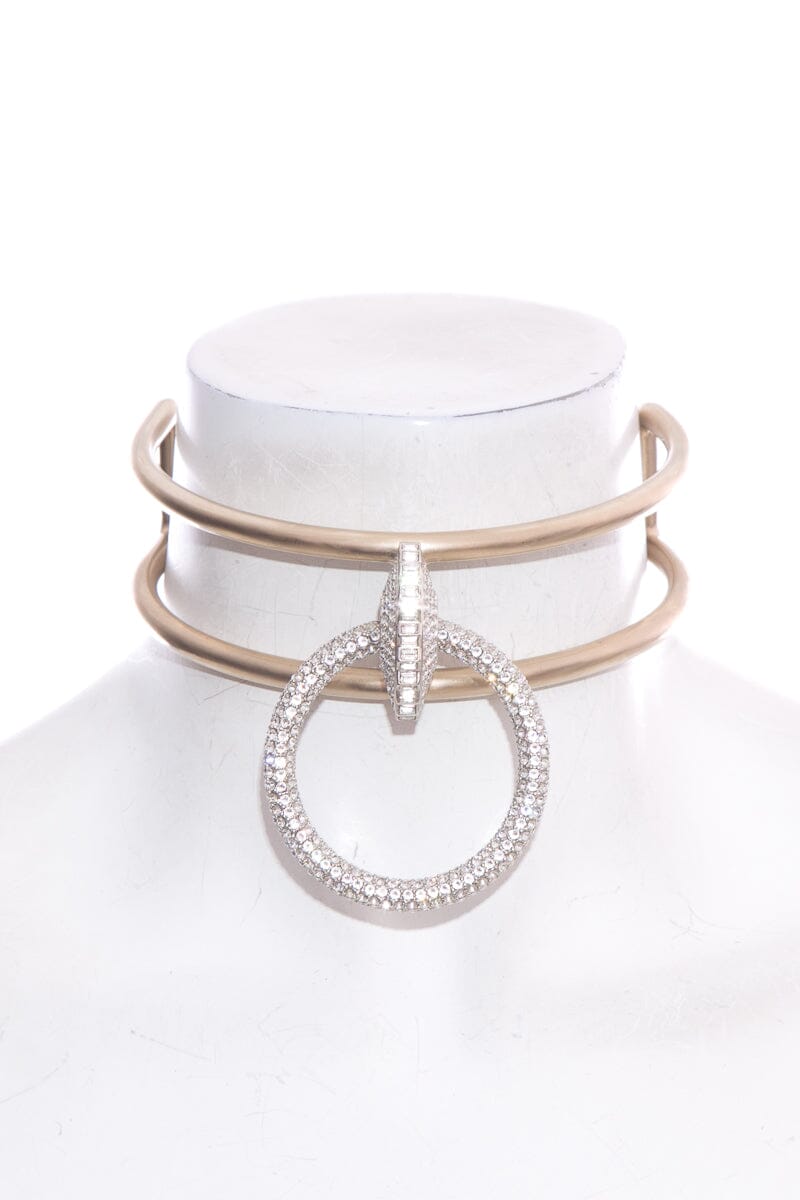 Chanel 2016 Shanghai Collection Gold & Crytsal Knocker Necklace
