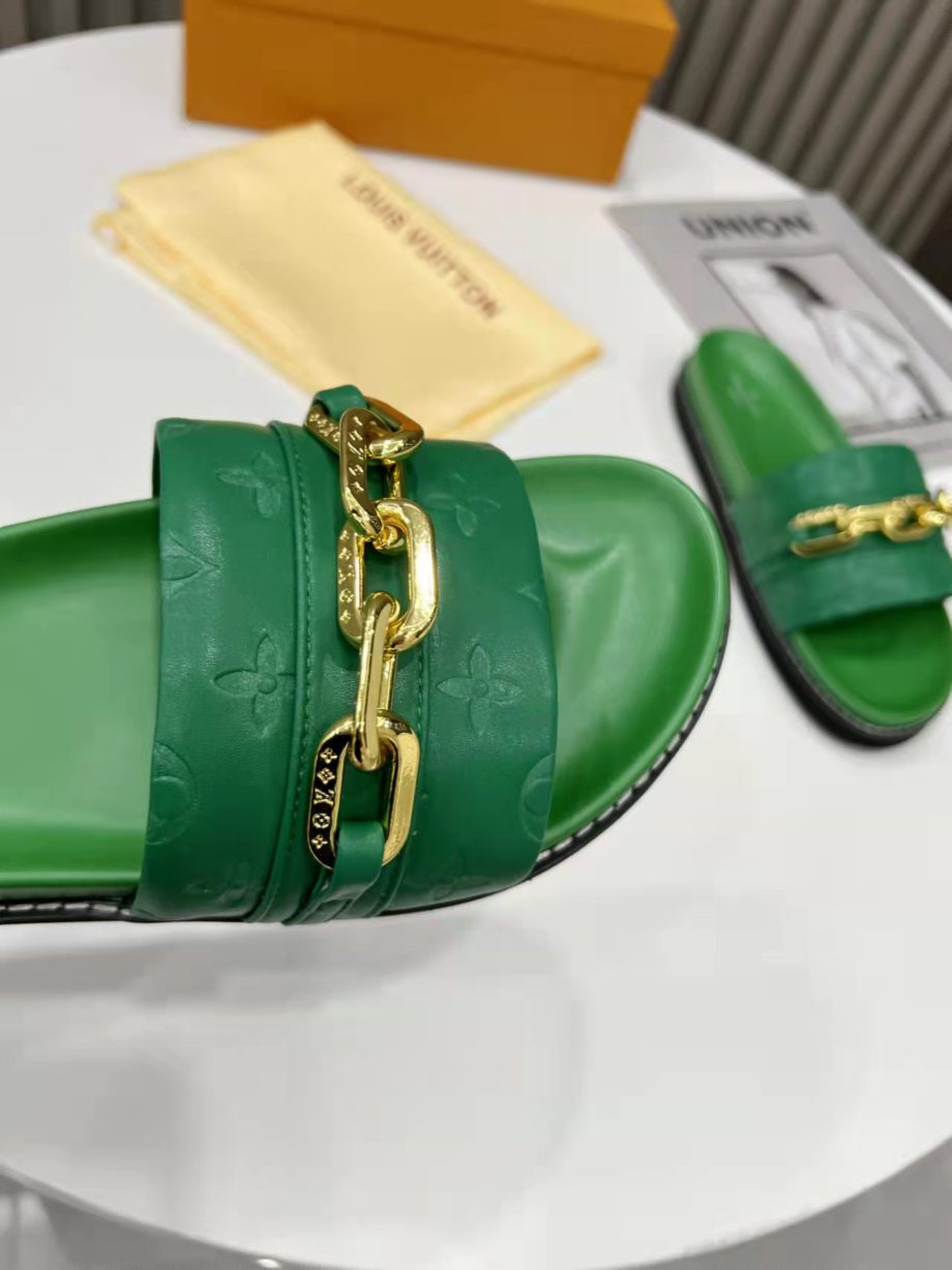 louis vuitton Sunset Flat Comfort Mule Green For Women 1A9RAK