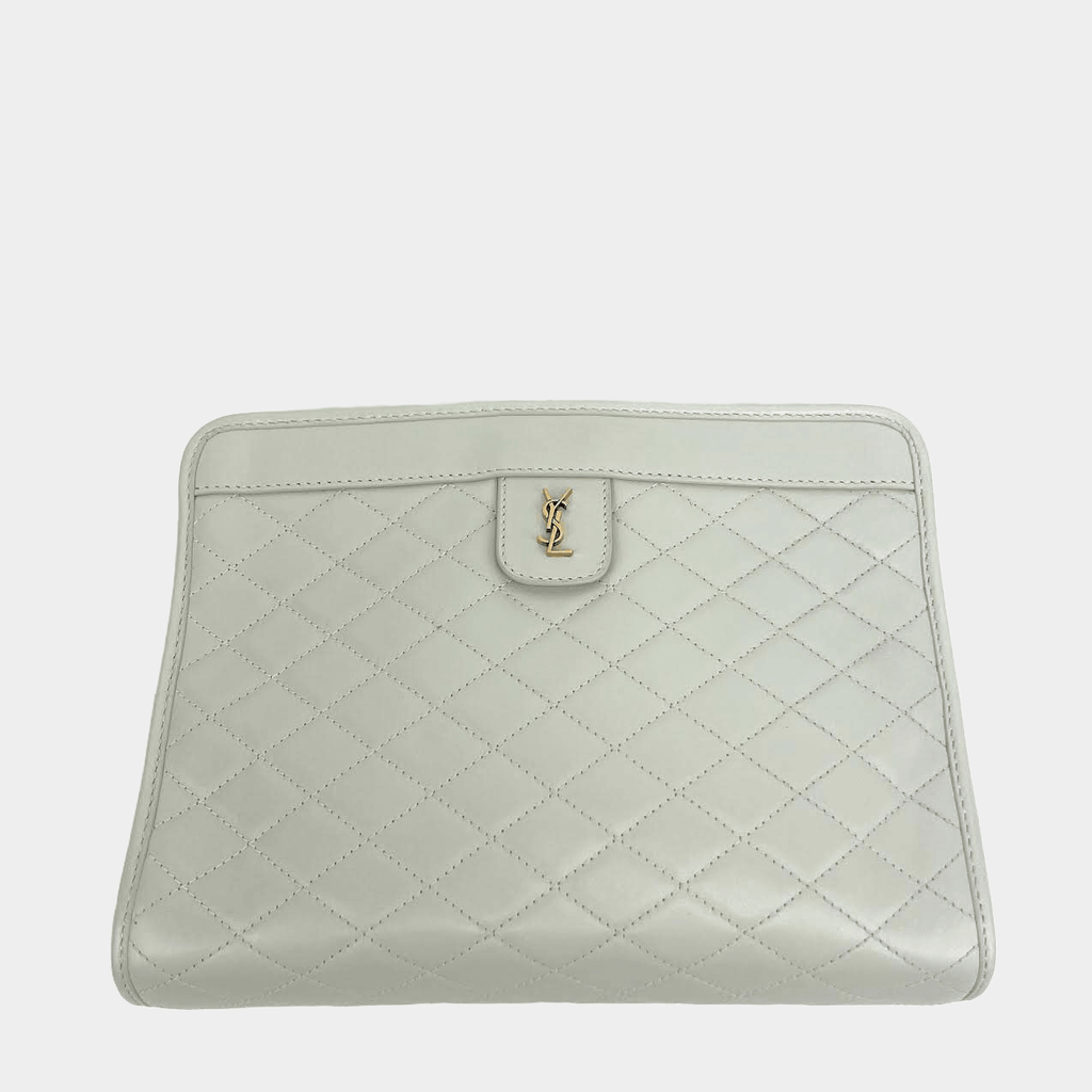 SAINT LAURENT Victorie Baby Clutch w/Chain