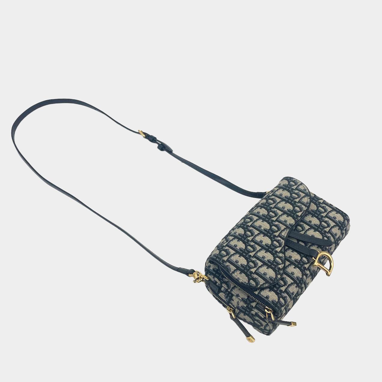 CHRISTIAN DIOR Oblique Saddle Pouch Crossbody