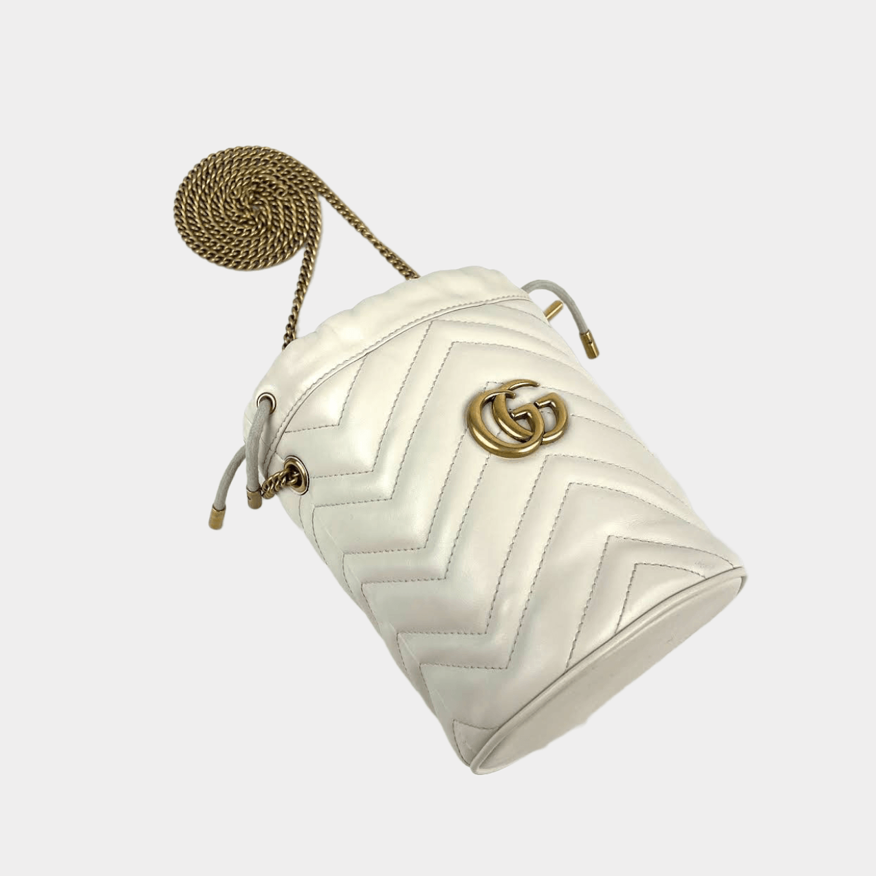 GUCCI Matelasse Mini GG Marmont Bucket Bag - OUTLET ITEM FINAL SALE