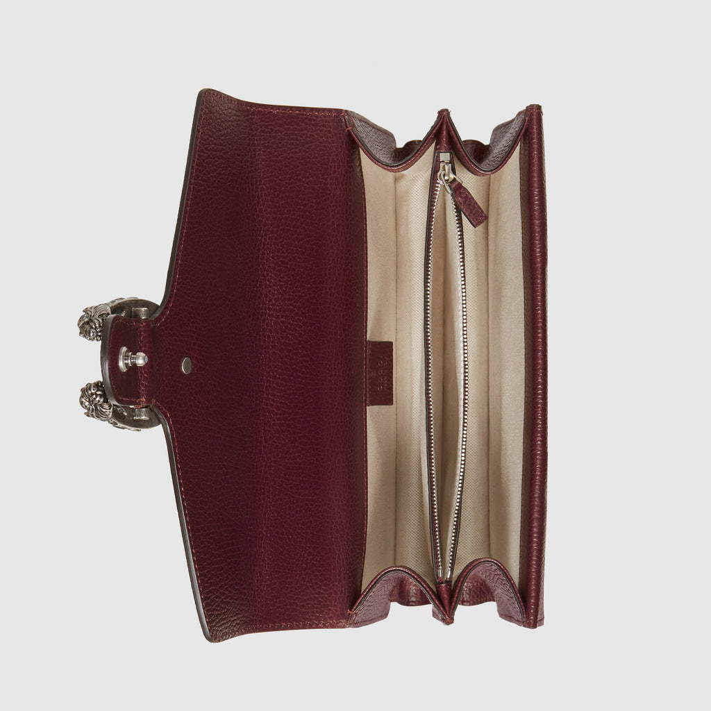 Gucci Dionysus Small Shoulder Bag Burgundy Leather