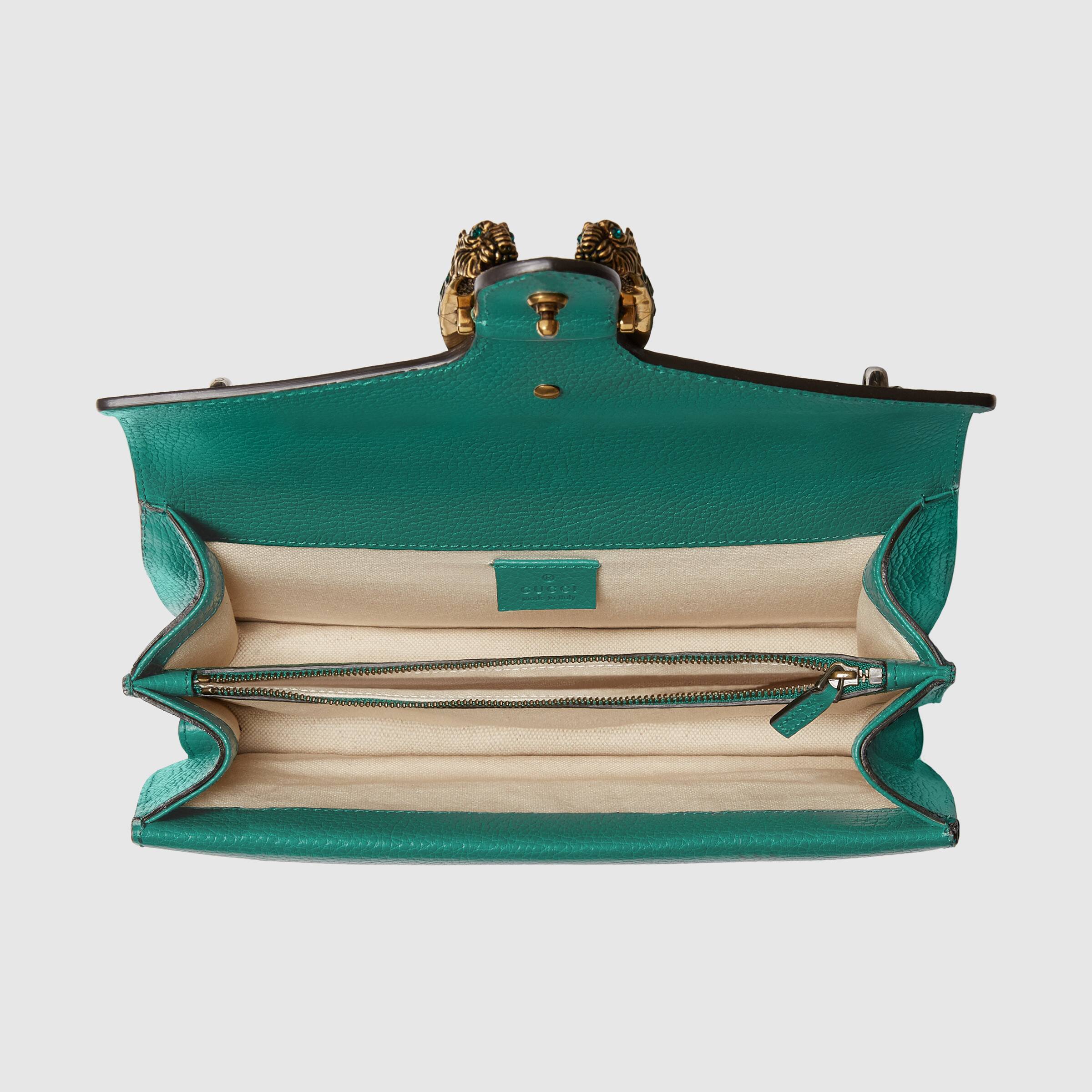 Gucci Dionysus Small Shoulder Bag Green Leather