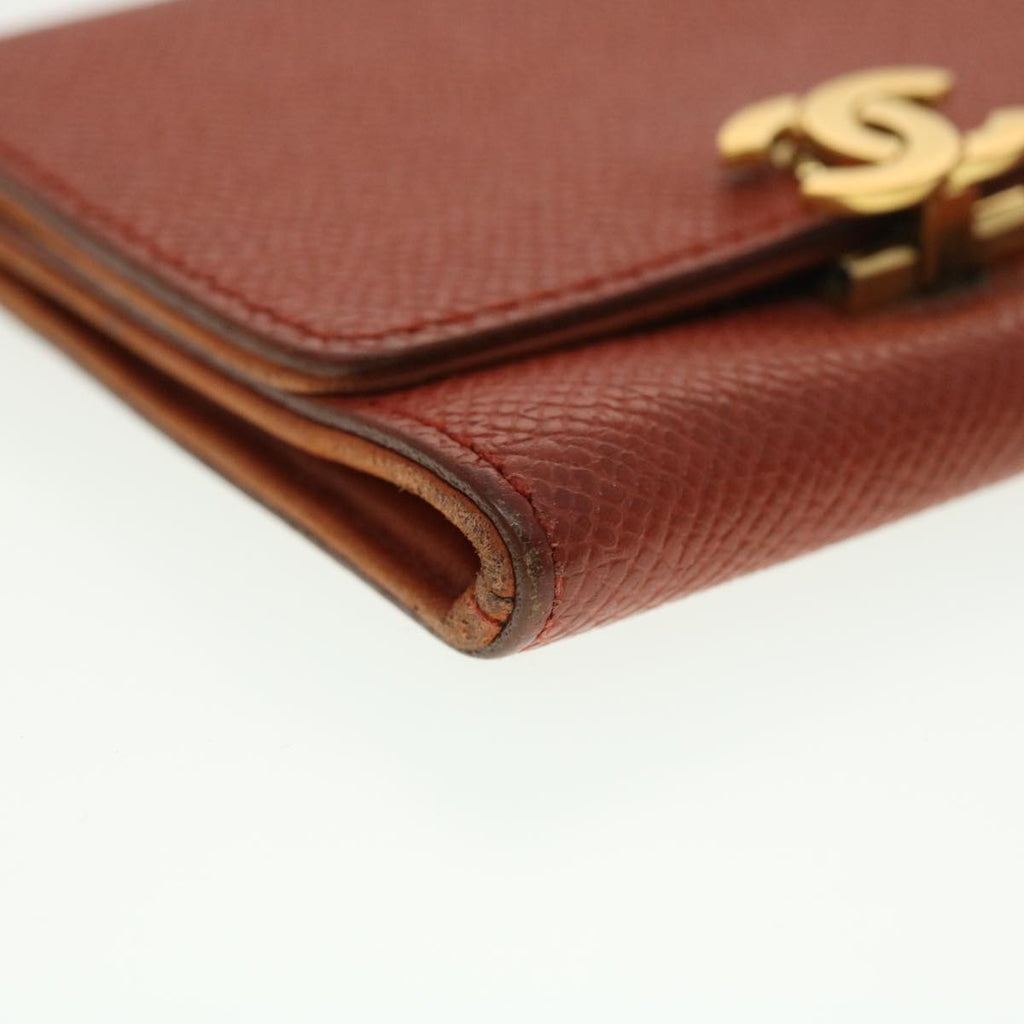 CHANEL Coin Purse Caviar Skin Red CC  40052