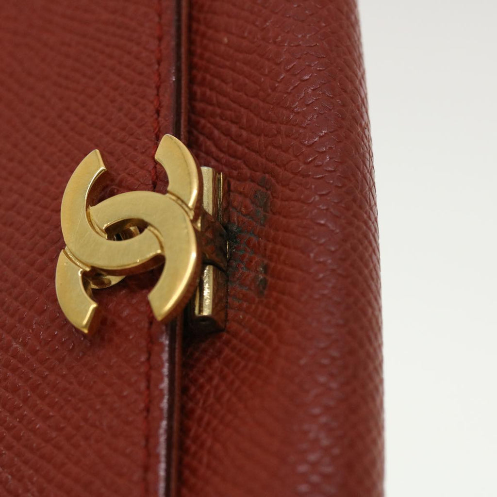 CHANEL Coin Purse Caviar Skin Red CC  40052