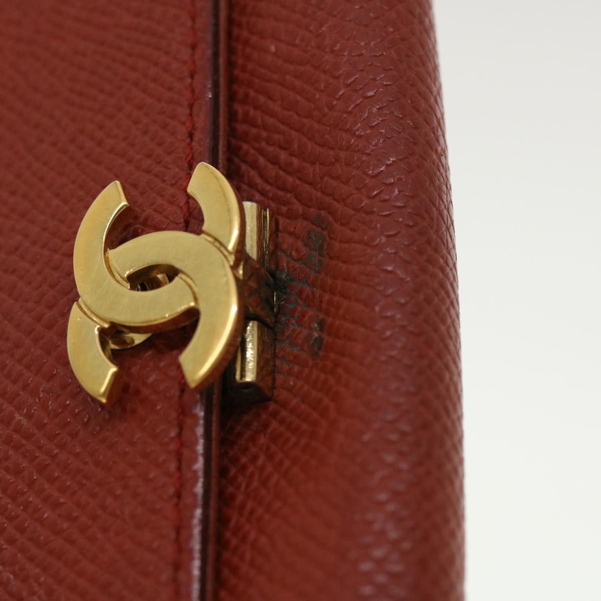 CHANEL Coin Purse Caviar Skin Red CC  40052