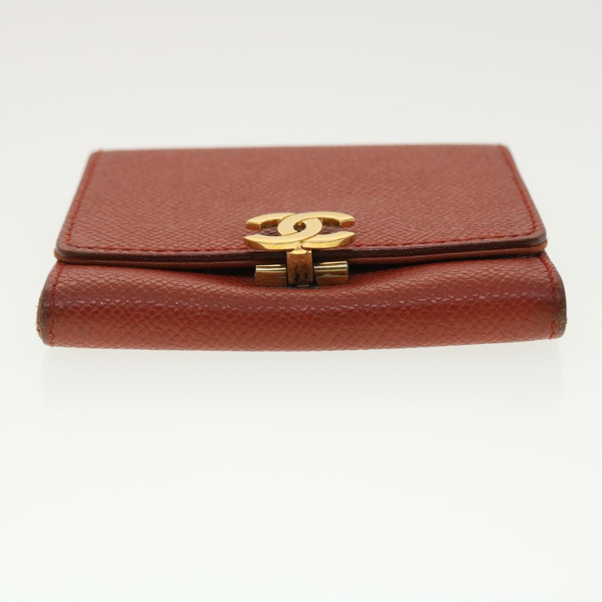 CHANEL Coin Purse Caviar Skin Red CC  40052