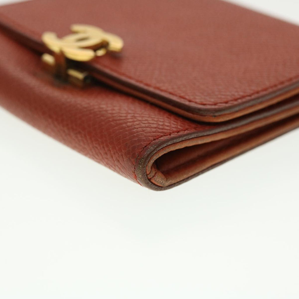 CHANEL Coin Purse Caviar Skin Red CC  40052