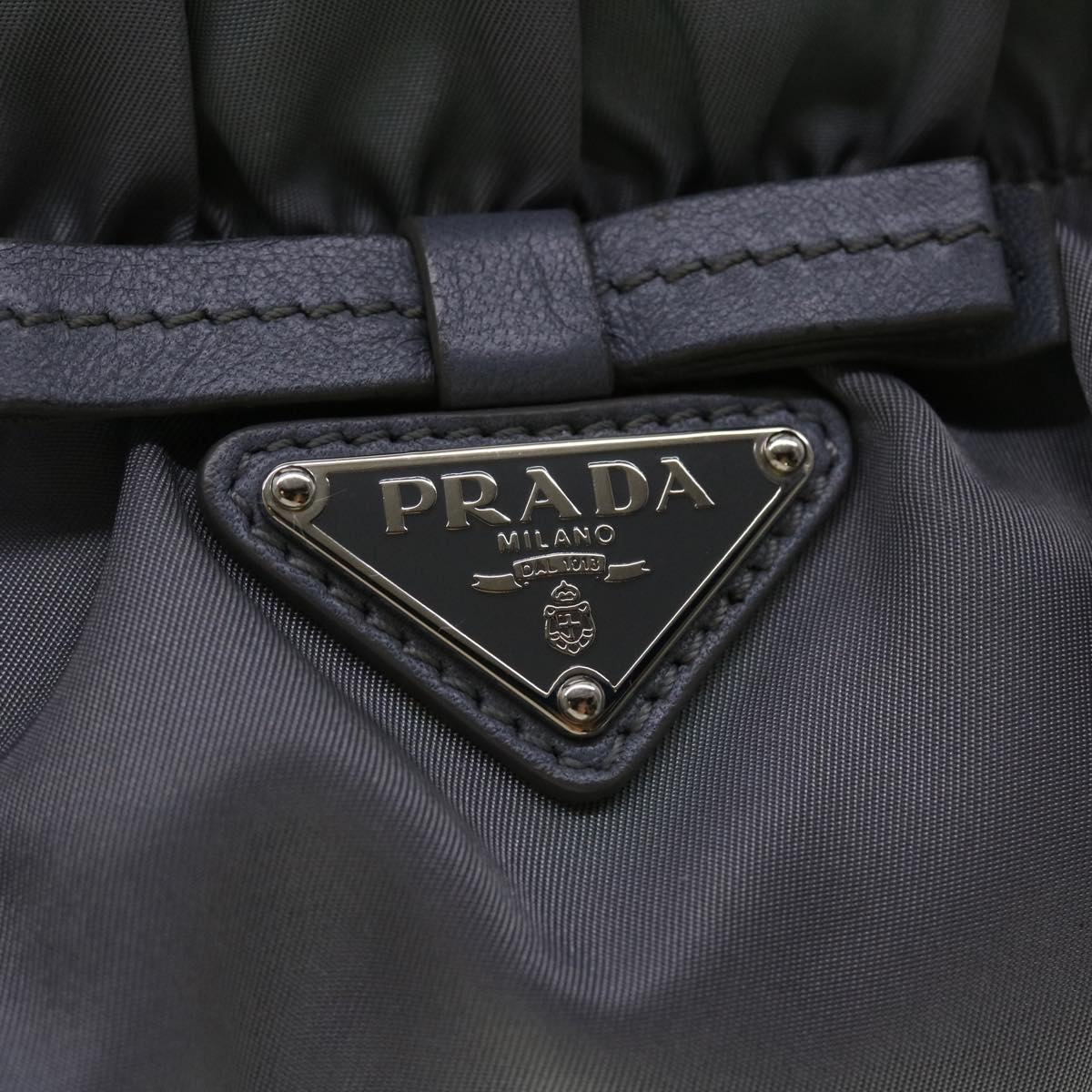 PRADA Hand Bag Nylon 2way Gray  40251