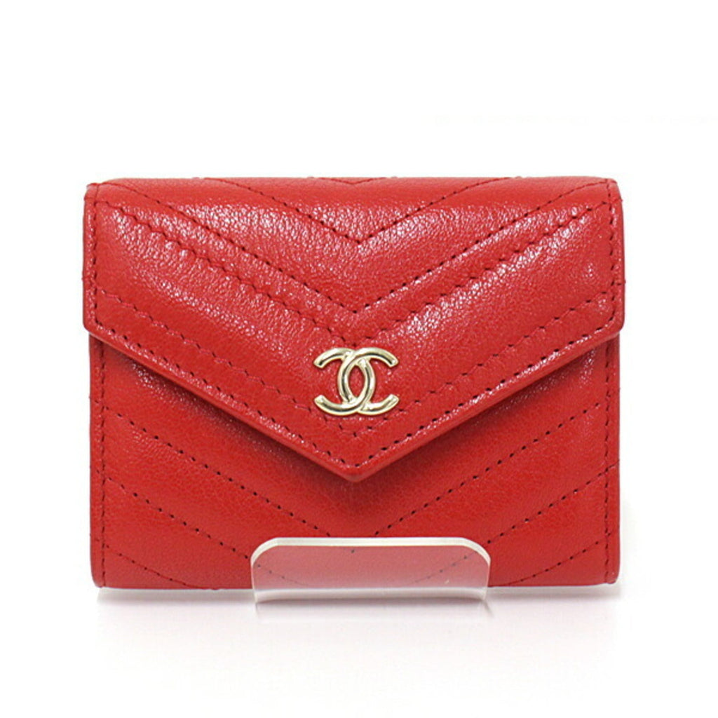 Chanel Red Leather  wallet accessories