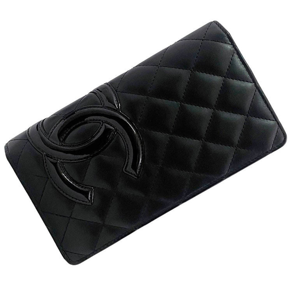 Chanel Black Leather Cambon wallet accessories