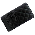 Chanel Black Leather Cambon wallet accessories