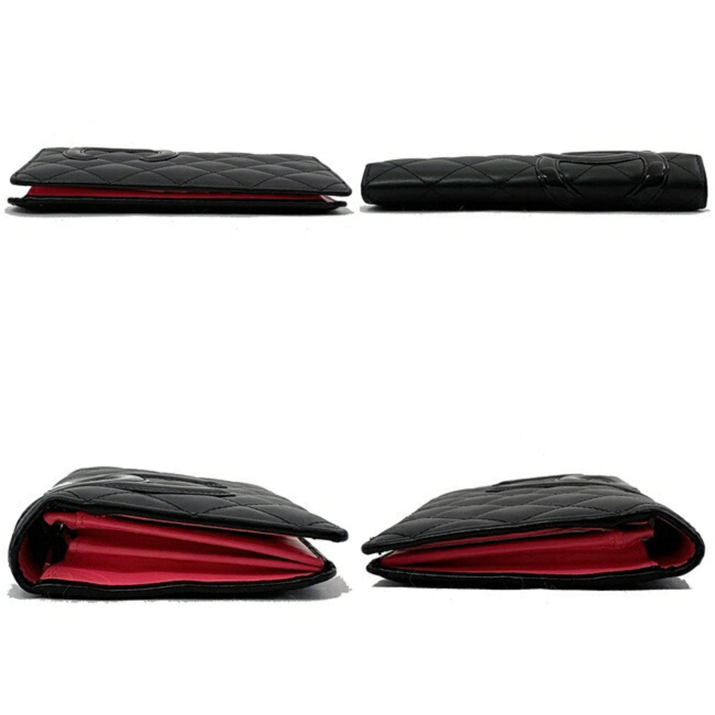 Chanel Black Leather Cambon wallet accessories