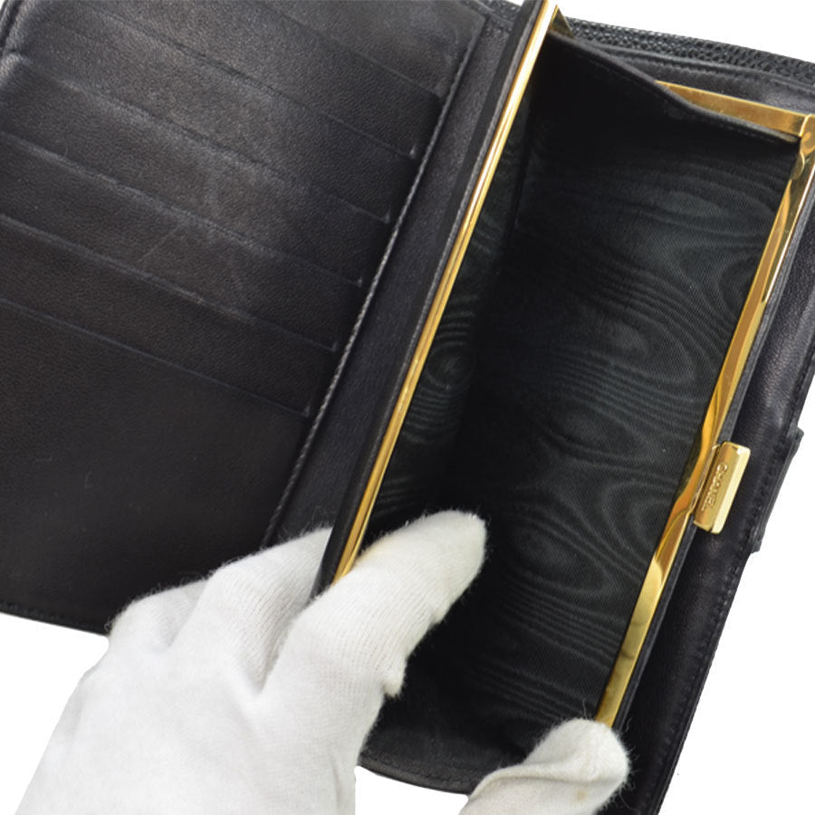 Chanel Black Leather  wallet accessories