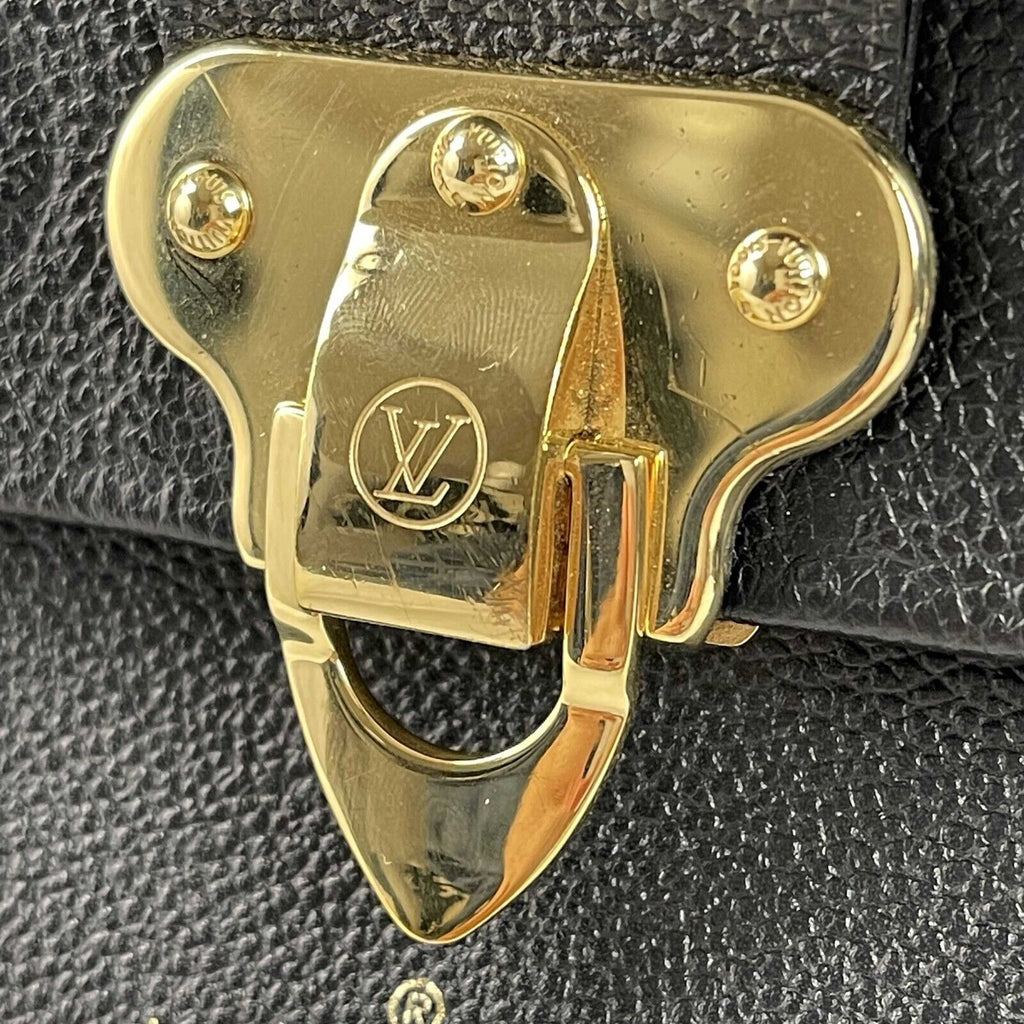 LOUIS VUITTON Excellent Monogram Empreinte Vavin PM Black Handbag