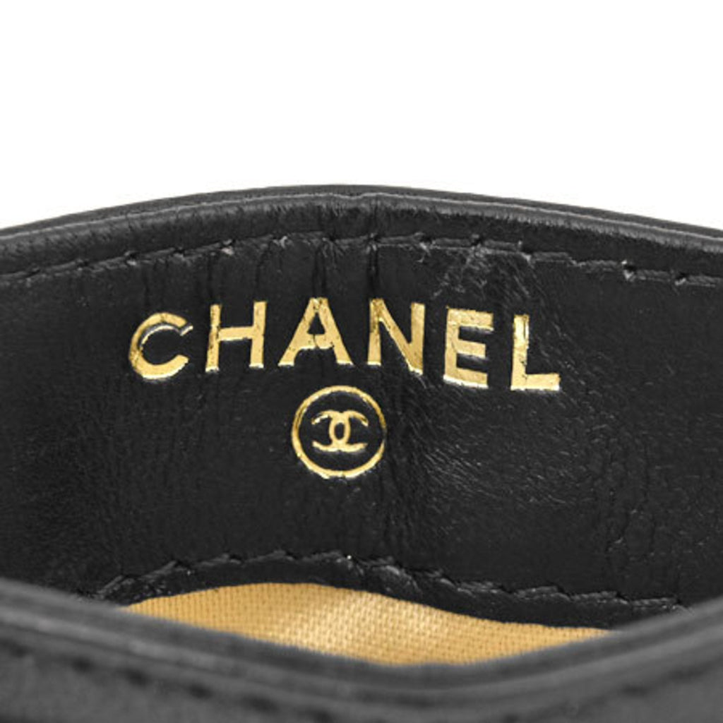 Chanel Black Leather Camellia wallet accessories