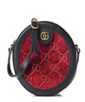 Gucci GG VeLouis Vuittonet Round Shoulder Bag Red