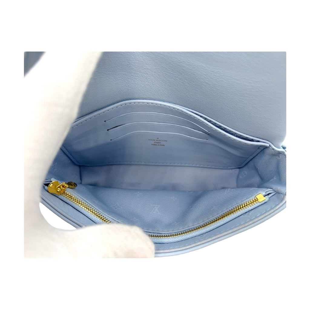 Louis Vuitton Blue Glacier Wallet on Strap Bubblegram
