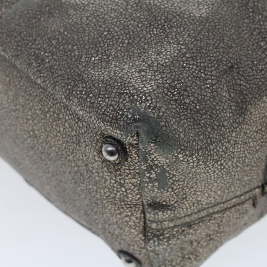 SAINT LAURENT Shoulder Bag Canvas Gray 208314 Auth 42721