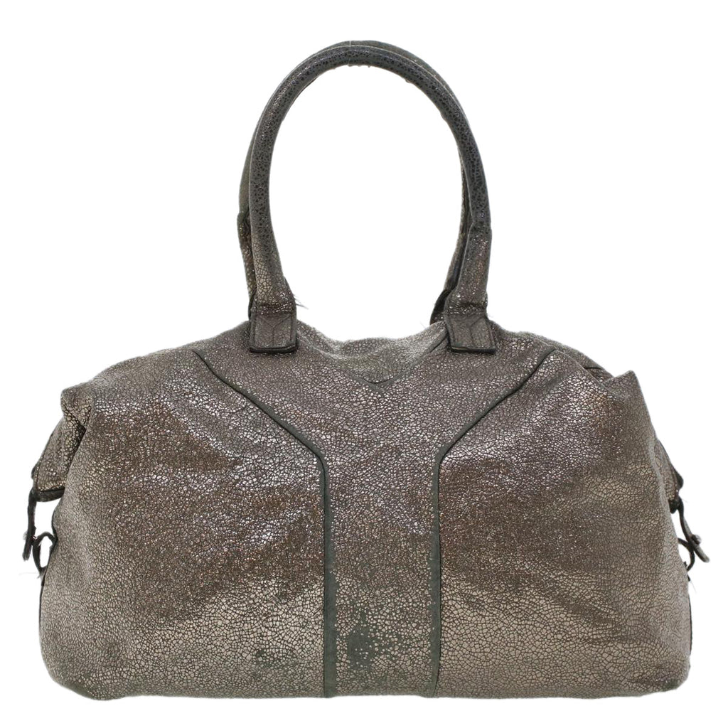 SAINT LAURENT Shoulder Bag Canvas Gray 208314 Auth 42721
