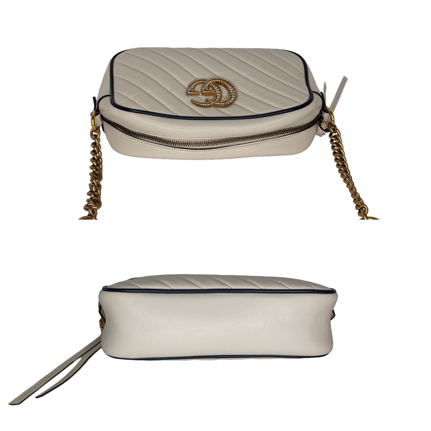 Gucci Matelassé Small GG Marmont Torchon Shoulder Bag