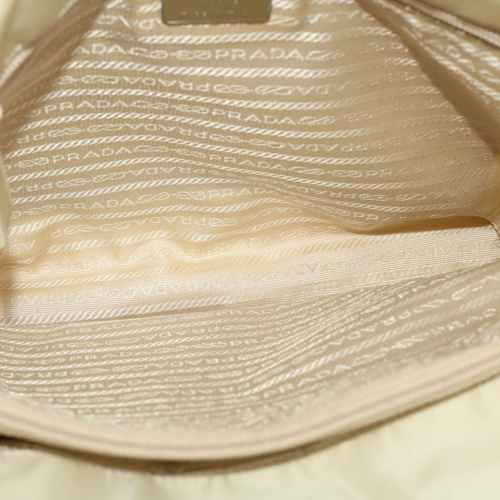 PRADA Hand Bag Nylon Beige  43259
