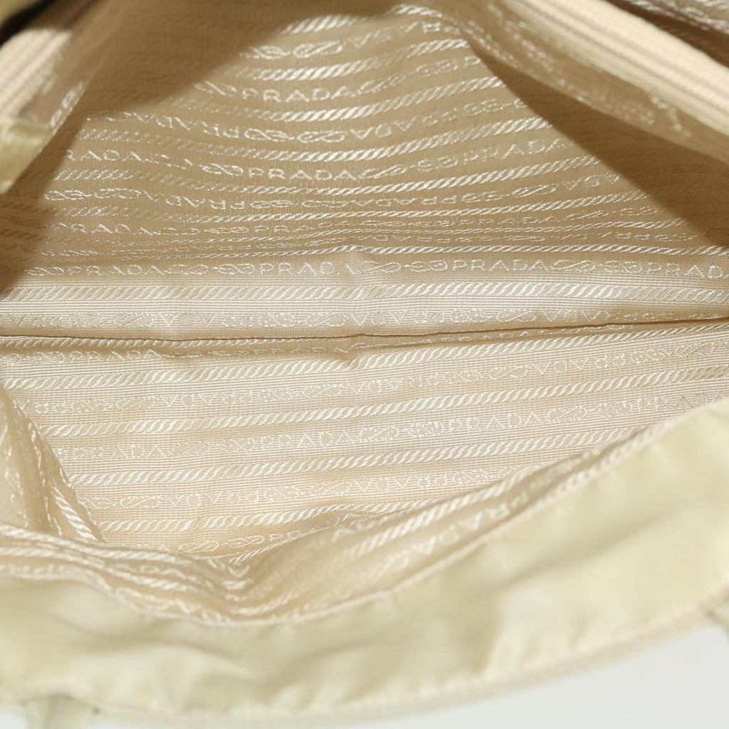 PRADA Hand Bag Nylon Beige  43259