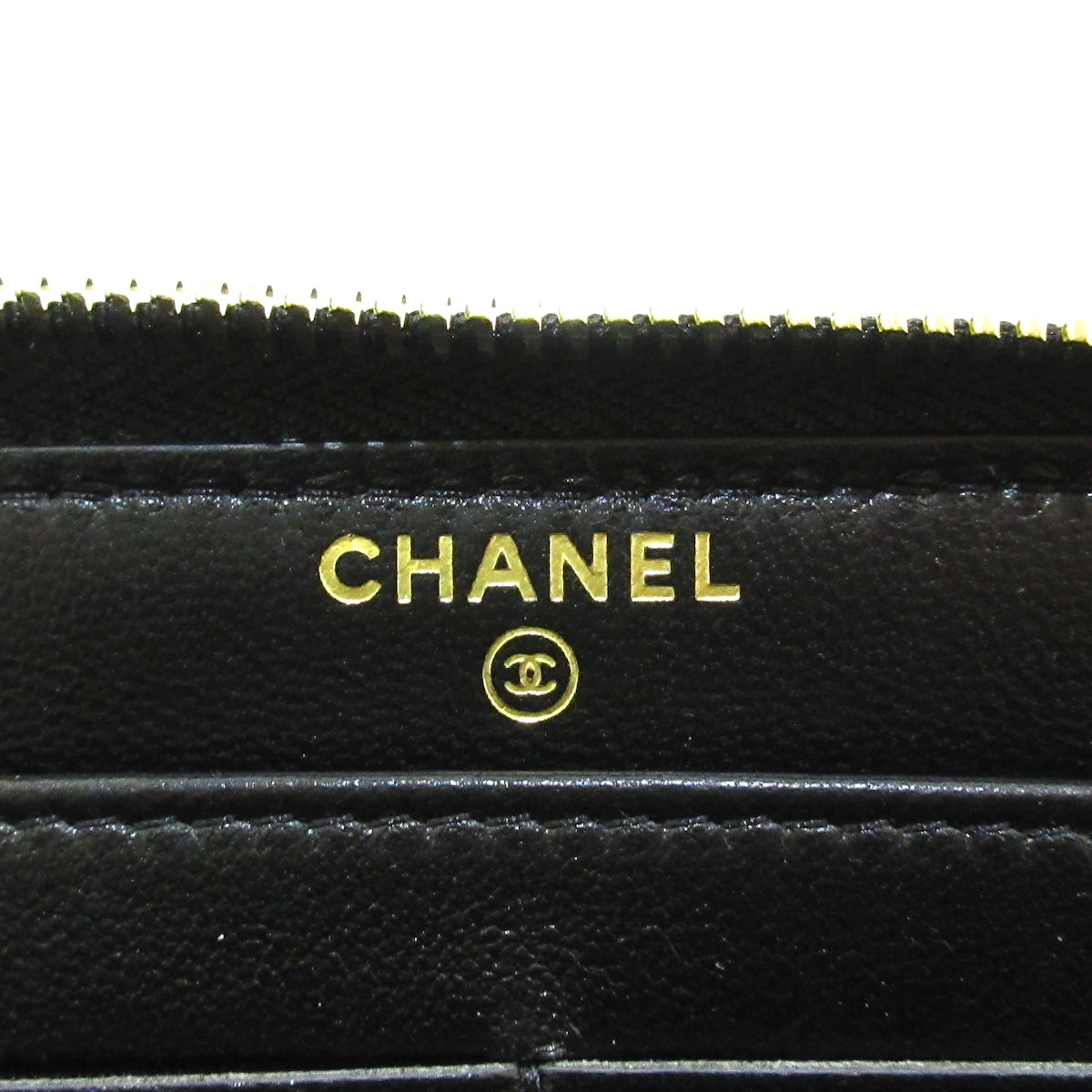 Chanel Black Leather Camellia wallet accessories