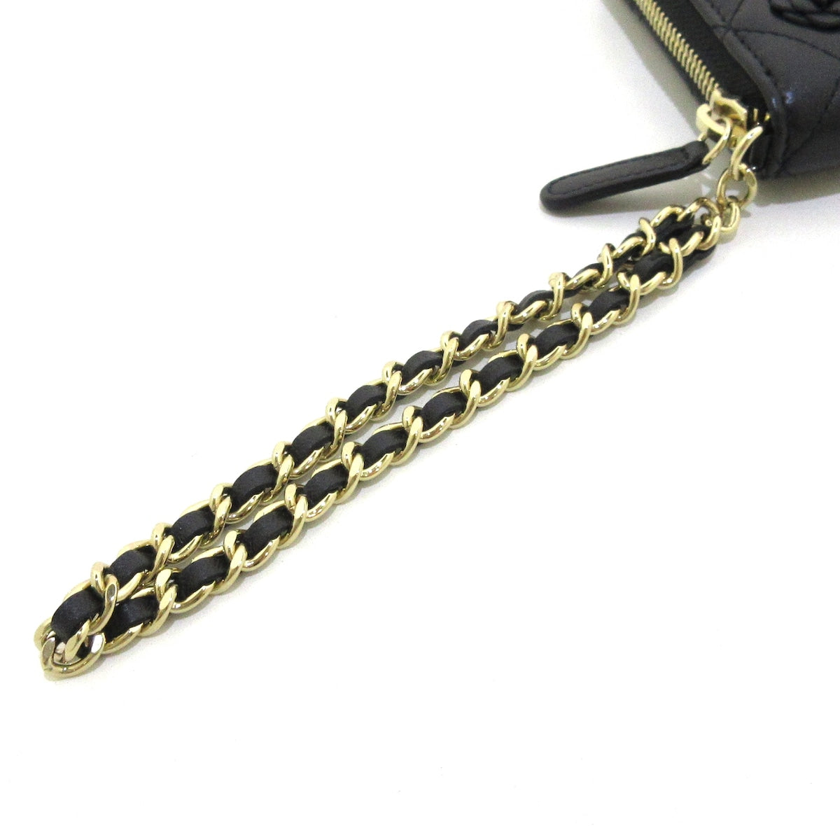 Chanel Black Leather Camellia wallet accessories
