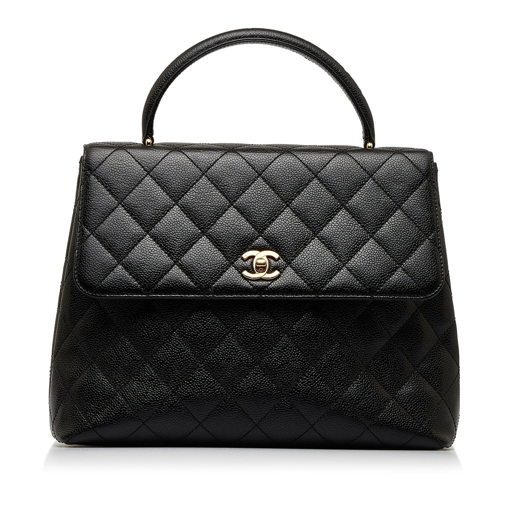 CHANEL Caviar Kelly Top Handle Handbag