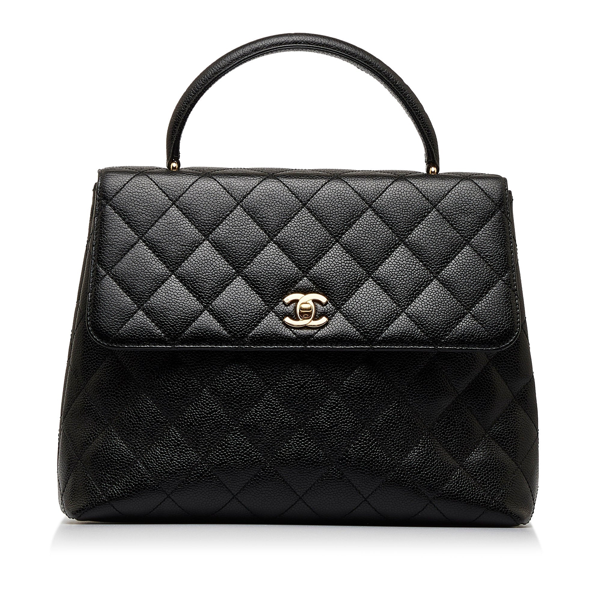 CHANEL Caviar Kelly Top Handle Handbag