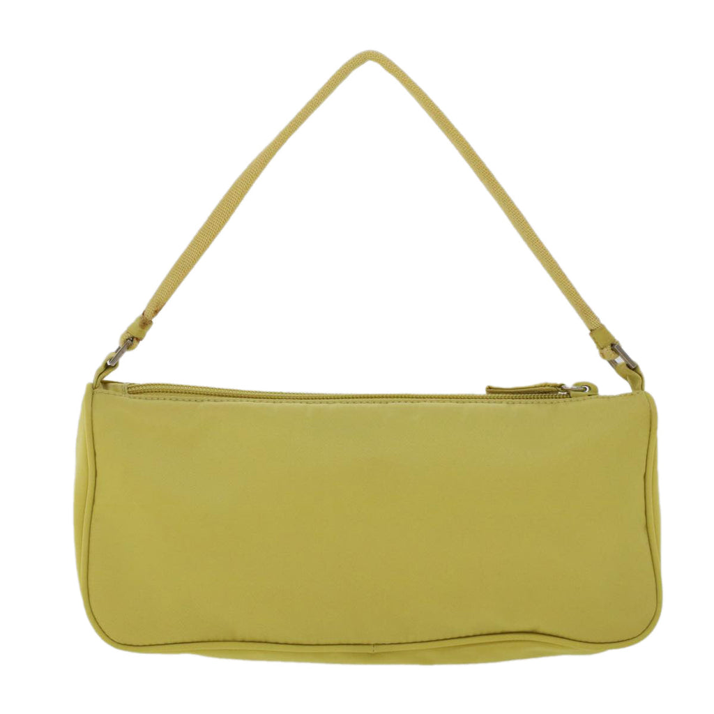 PRADA Accessory Pouch Nylon Light Yellow  44047