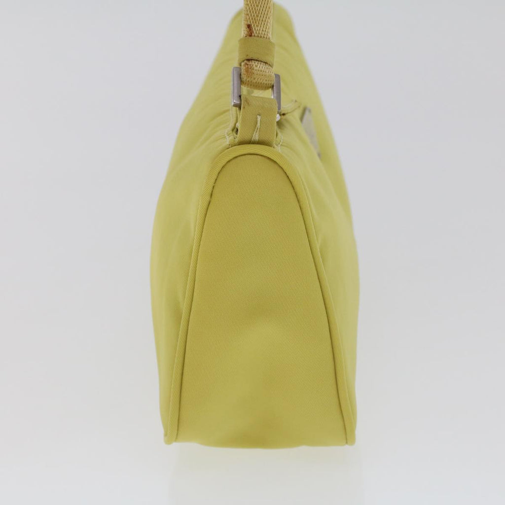 PRADA Accessory Pouch Nylon Light Yellow  44047