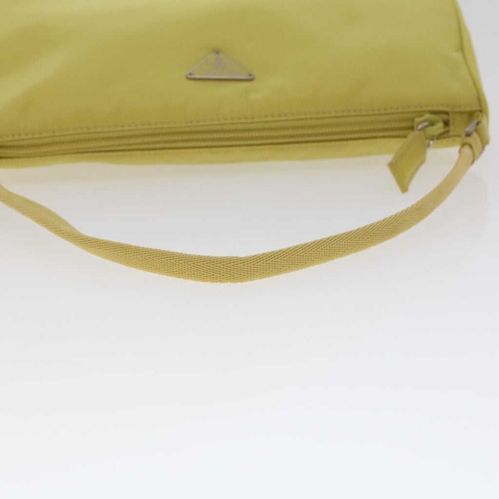 PRADA Accessory Pouch Nylon Light Yellow  44047