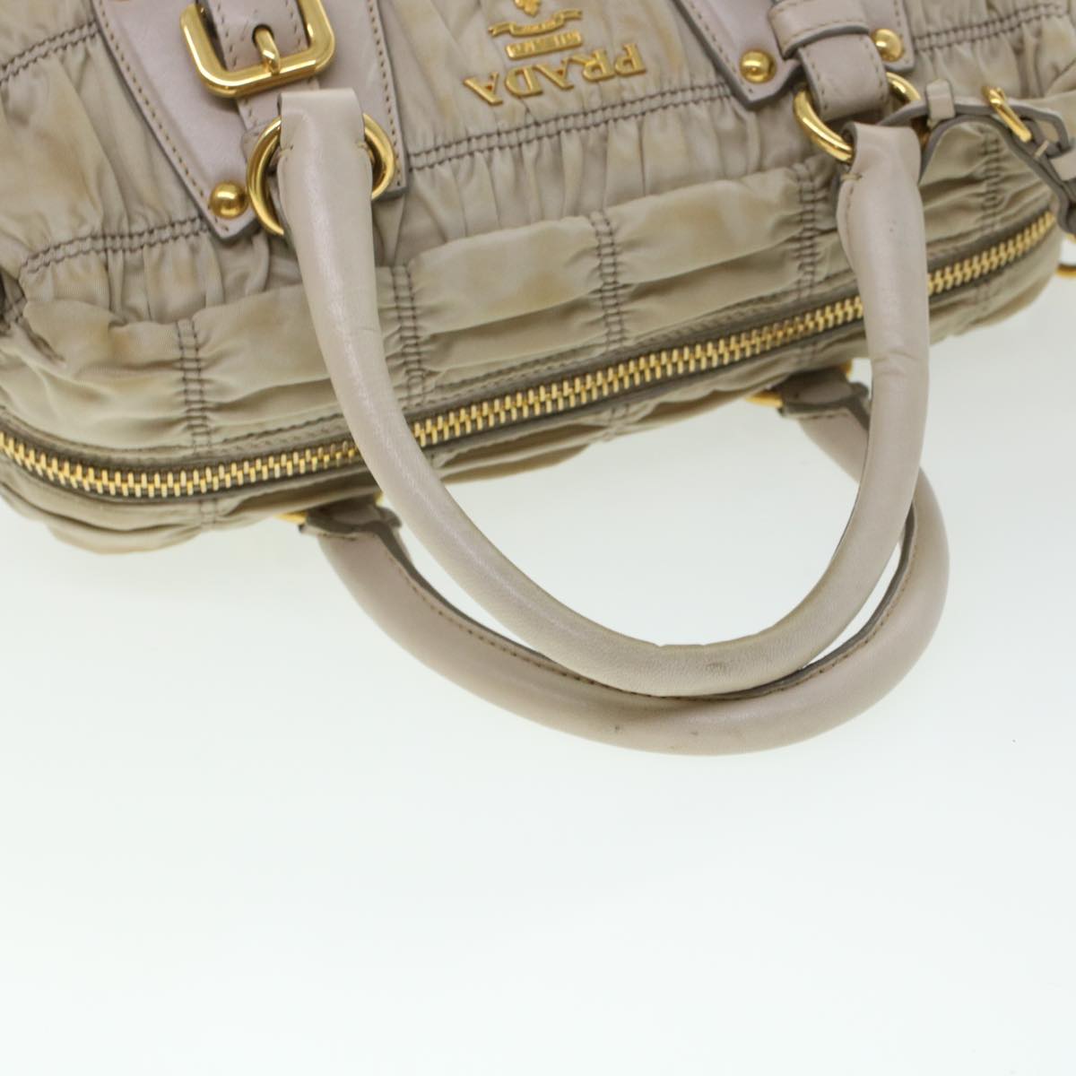 PRADA Hand Bag Nylon 2way Shoulder Bag Khaki  44052