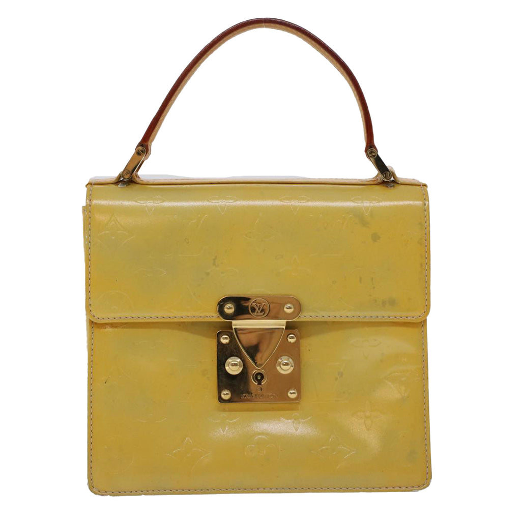LOUIS VUITTON Monogram Vernis Spring street Hand Bag Gris M91029 LV Auth 44121