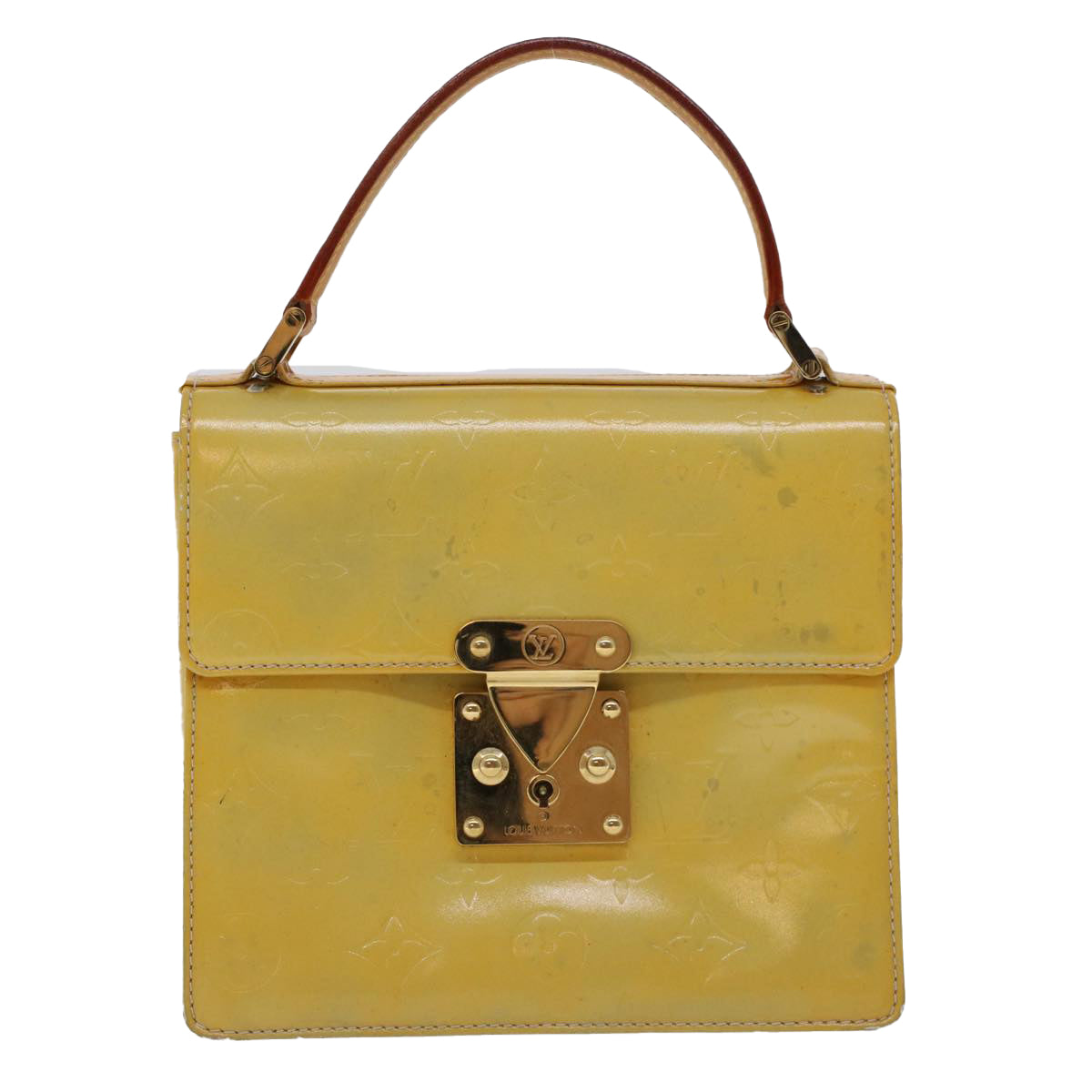 LOUIS VUITTON Monogram Vernis Spring street Hand Bag Gris M91029 LV Auth 44121