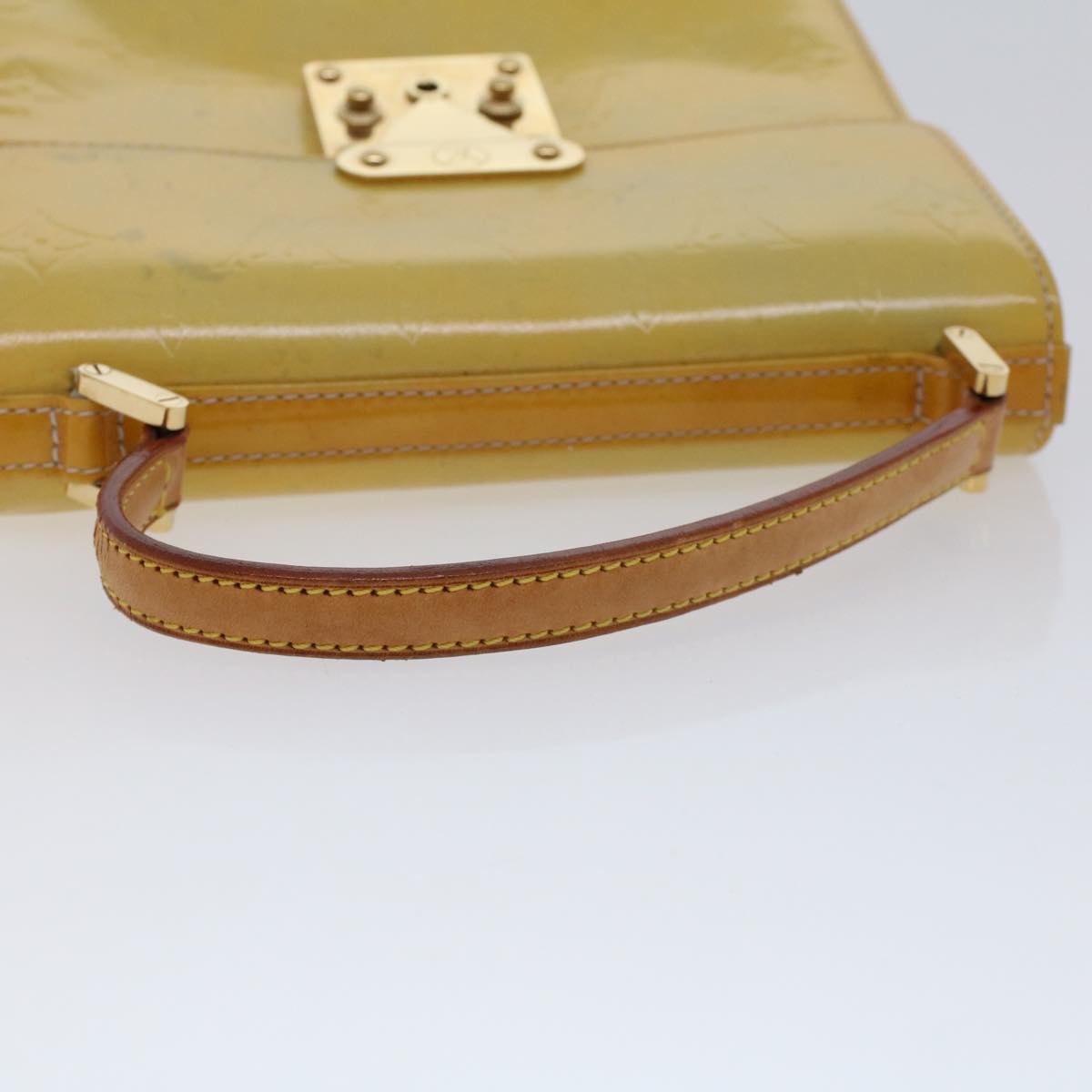 LOUIS VUITTON Monogram Vernis Spring street Hand Bag Gris M91029 LV Auth 44121