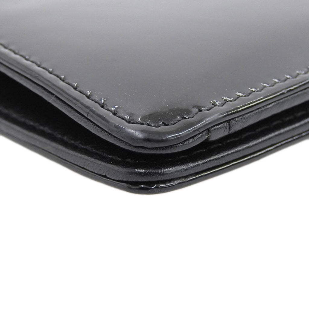 Chanel Black Patent leather Camellia wallet accessories