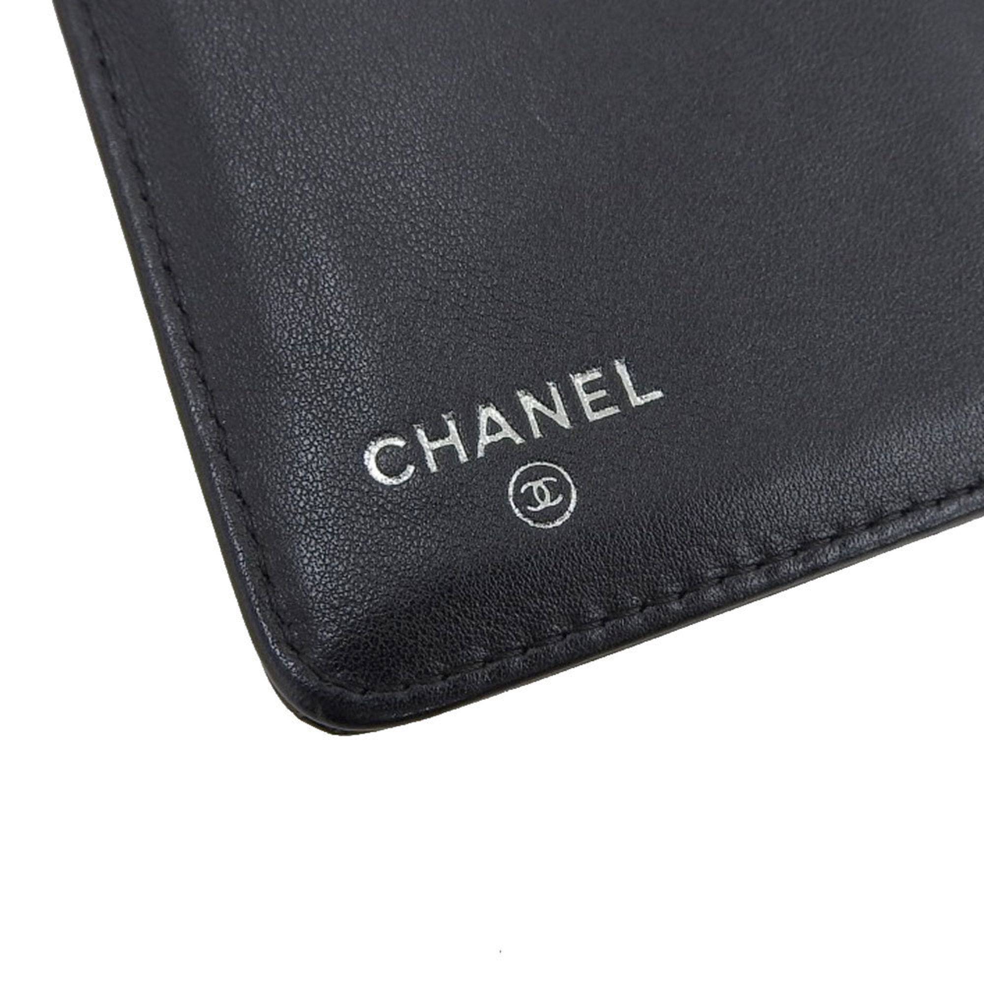 Chanel Black Patent leather Camellia wallet accessories