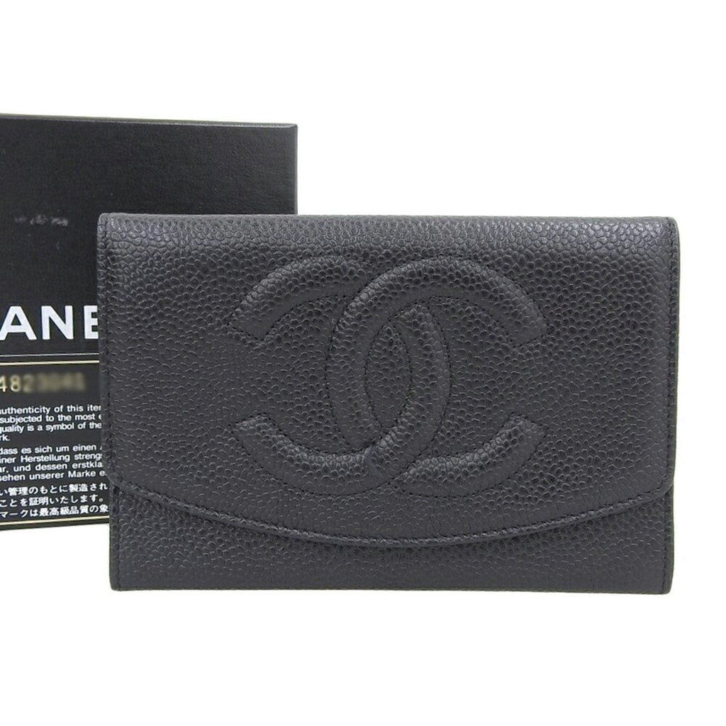 Chanel Black Leather  wallet accessories